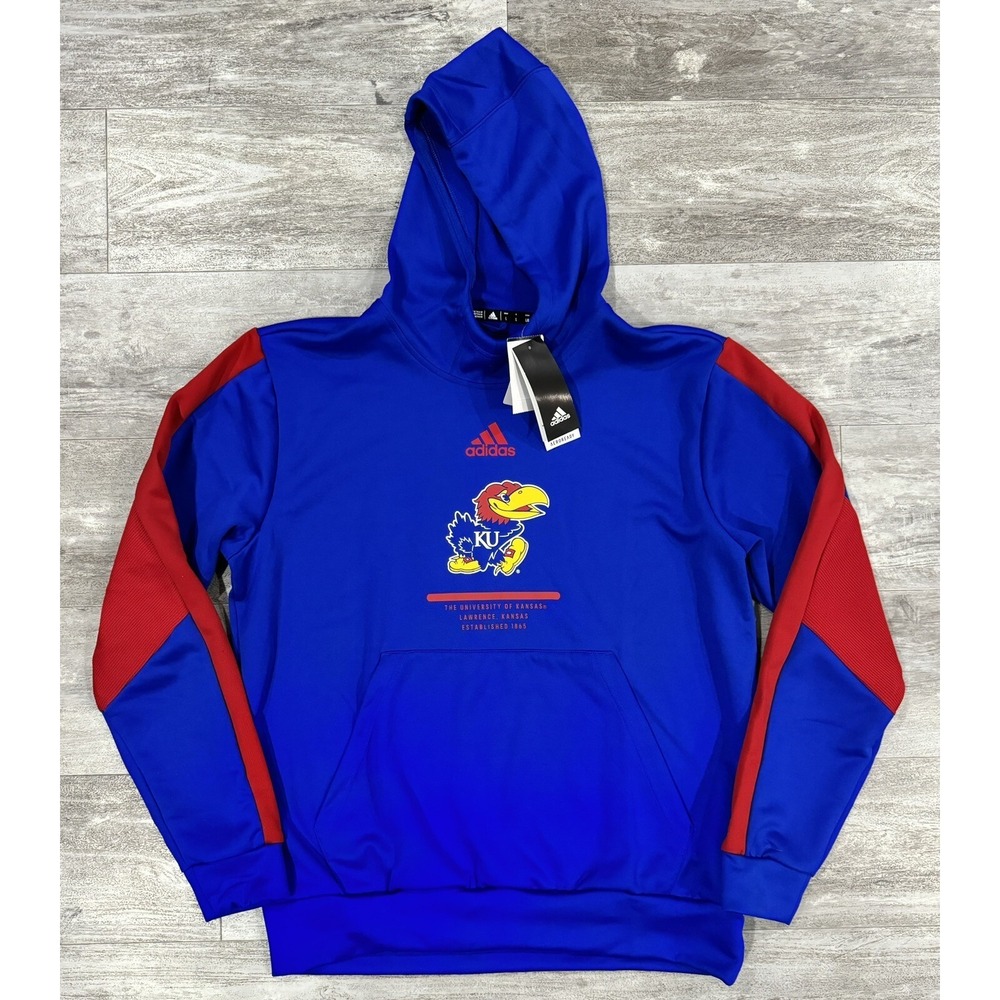 adidas Kansas Jayhawks Licensed Hoodie Mens Size Large Brand NEW